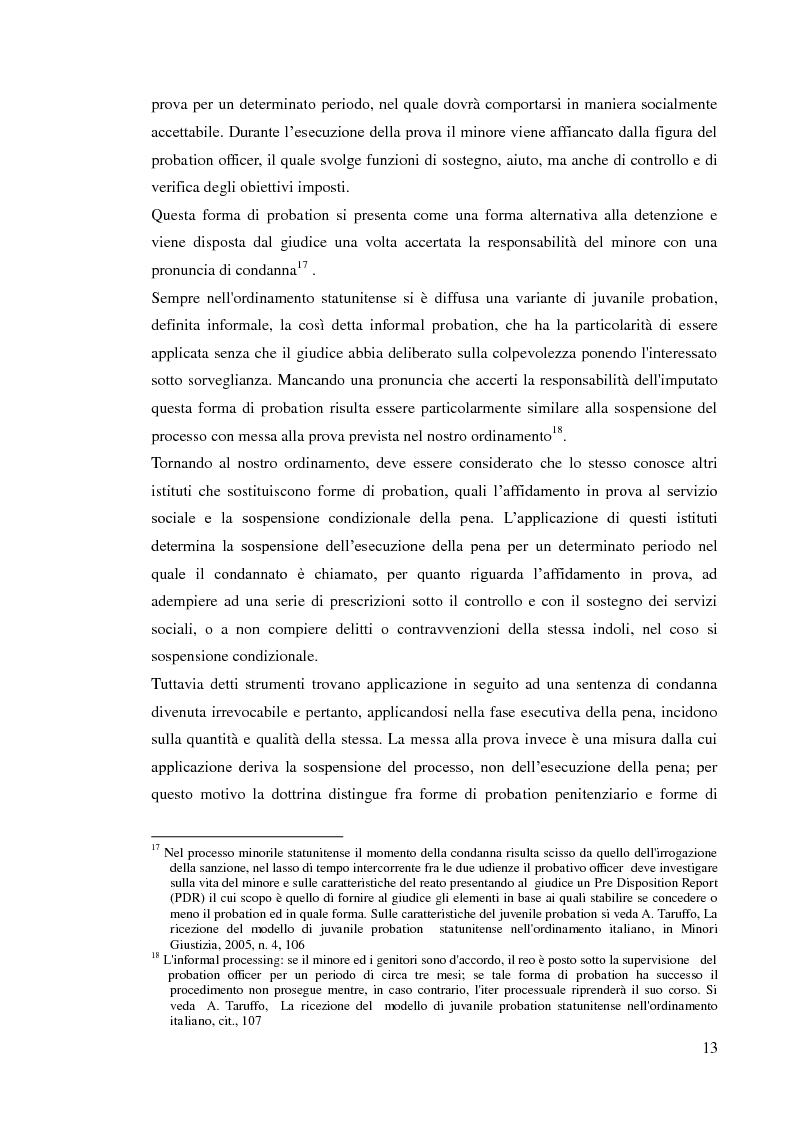 Anteprima della tesi: Sospensione del processo e messa alla prova, Pagina 11