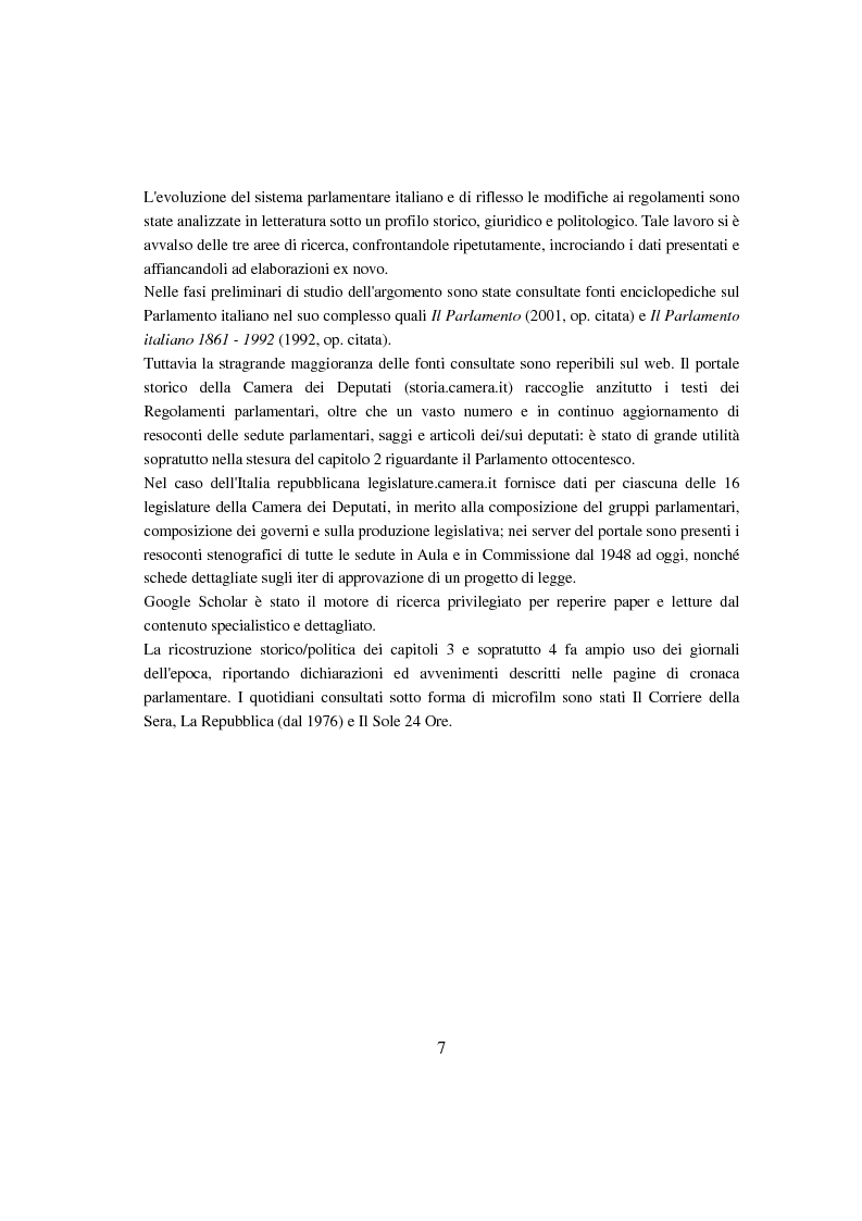 Anteprima della tesi: Evoluzione del Potere d'Agenda legislativo nella Camera dei Deputati, Pagina 4