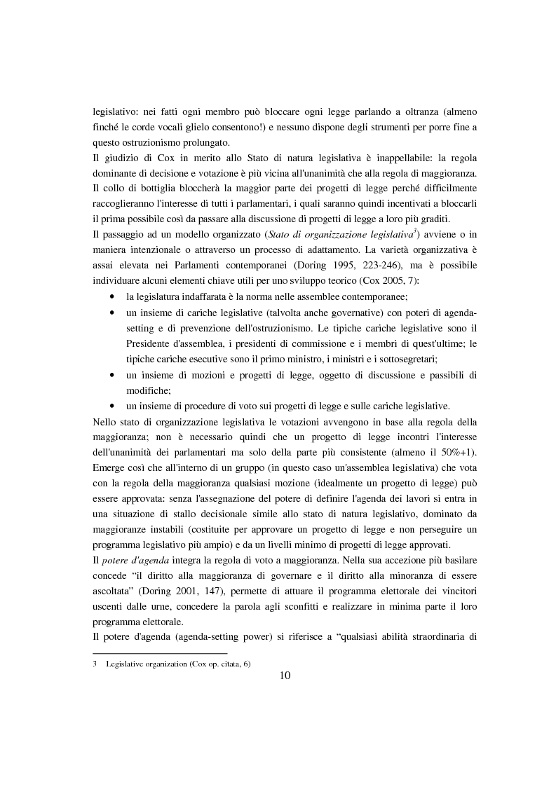 Anteprima della tesi: Evoluzione del Potere d'Agenda legislativo nella Camera dei Deputati, Pagina 7