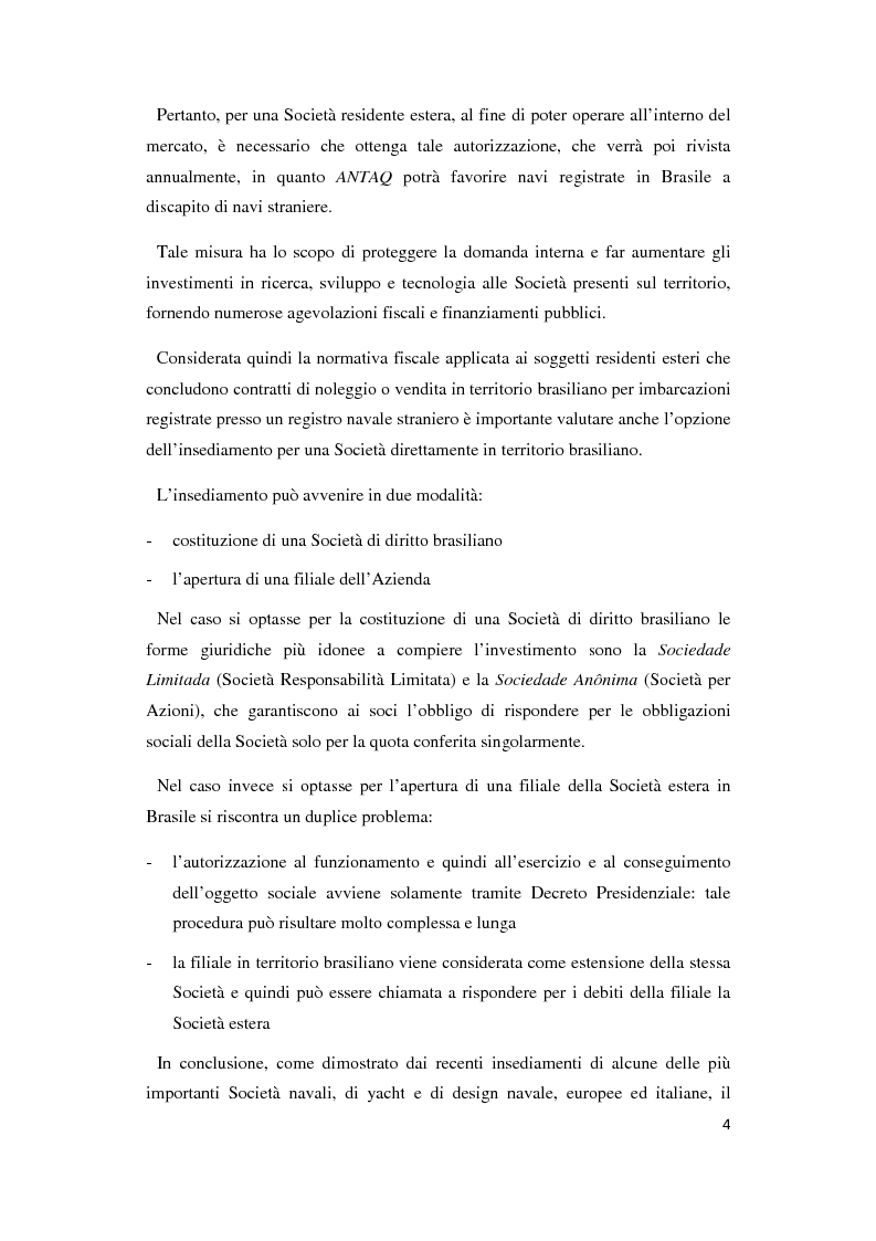 Anteprima della tesi: Problematiche legali e fiscali per l'importazione di nuova costruzione navale in Brasile, Pagina 4