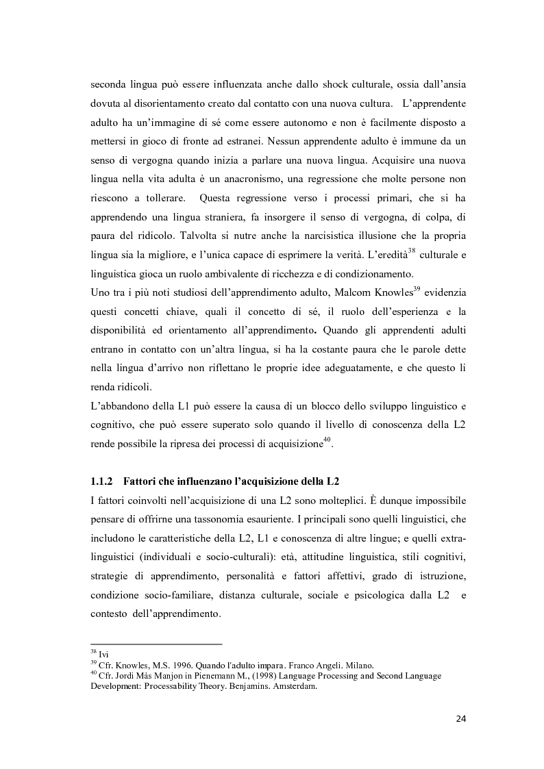 Anteprima della tesi: Il ruolo delle emozioni nell’acquisizione di una seconda lingua: l’abbandono della lingua madre come fuga dal passato nell’opera di Helga Schneider, Pagina 12