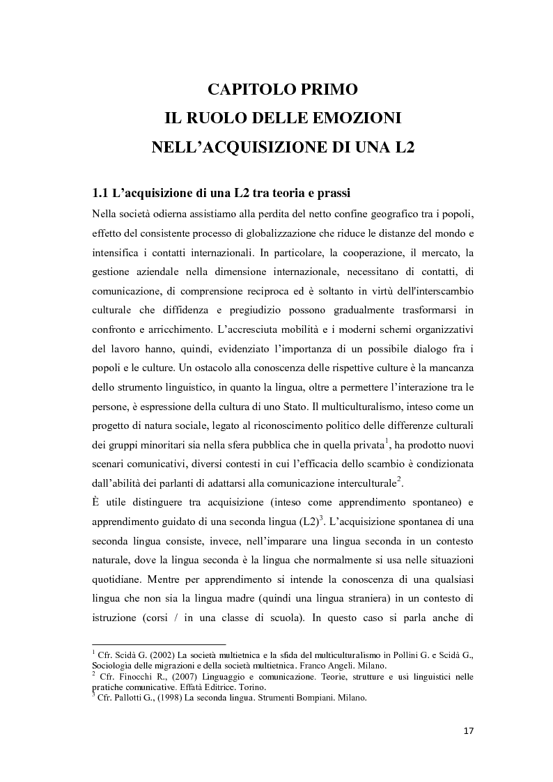 Anteprima della tesi: Il ruolo delle emozioni nell’acquisizione di una seconda lingua: l’abbandono della lingua madre come fuga dal passato nell’opera di Helga Schneider, Pagina 5