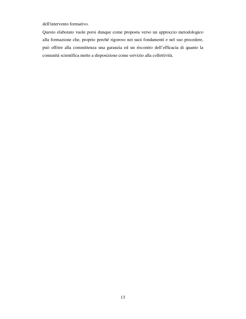 Anteprima della tesi: La valutazione dell'efficacia degli interventi formativi secondo il modello dialogico
, Pagina 3