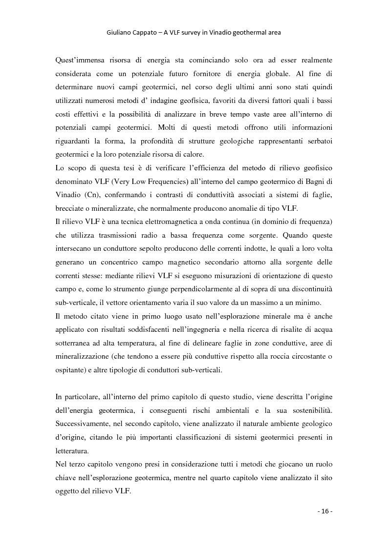 Anteprima della tesi: A VLF Survey in Vinadio Geothermal Area, Pagina 6
