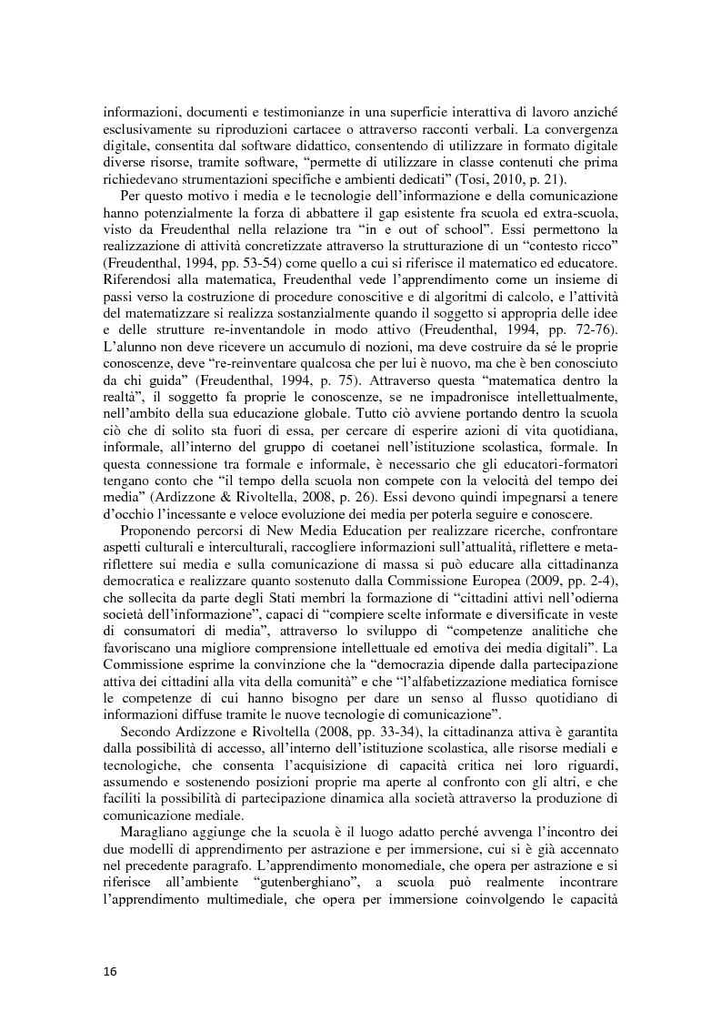 Anteprima della tesi: L'integrazione delle ICT nel processo di insegnamento-apprendimento della geometria, Pagina 12