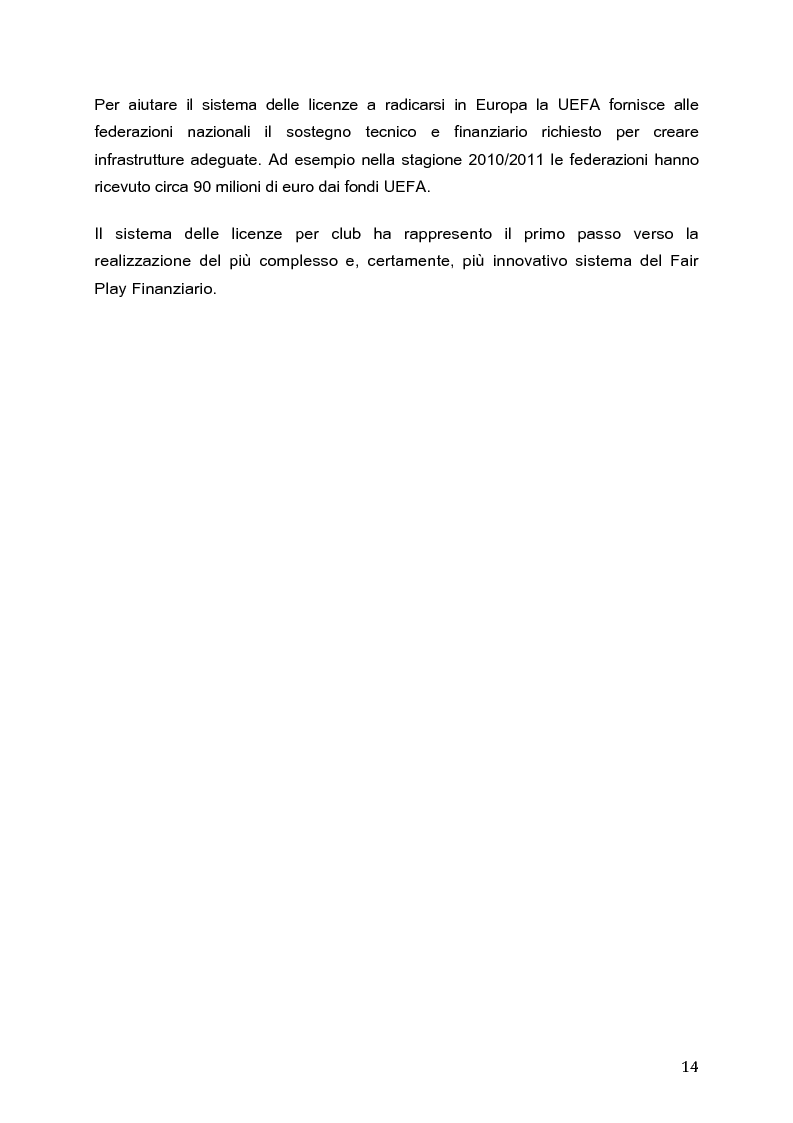 Anteprima della tesi: Il Fair Play Finanziario:
normativa per un calcio sostenibile, Pagina 9