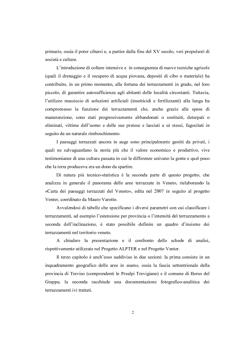 Anteprima della tesi: Analisi geografica dei paesaggi terrazzati nella provincia di Treviso, Pagina 3