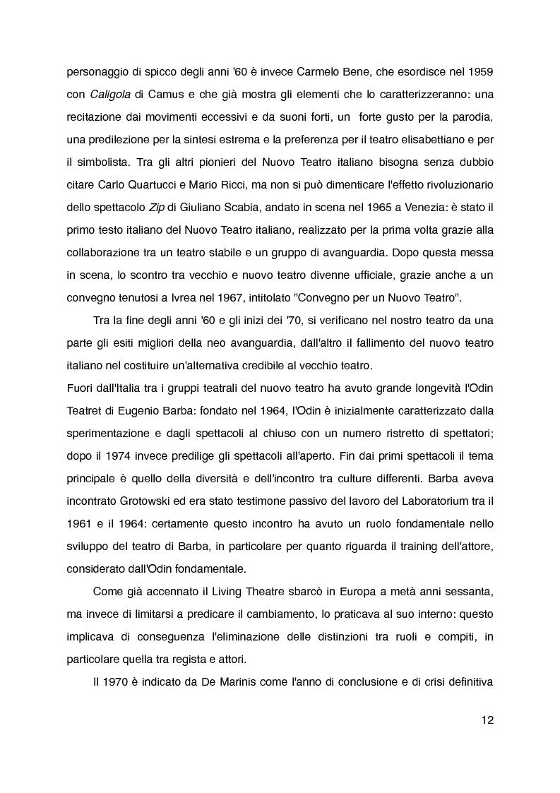 Anteprima della tesi: "Mani grandi, senza fine" di Laura Curino. Analisi dello spettacolo, Pagina 9