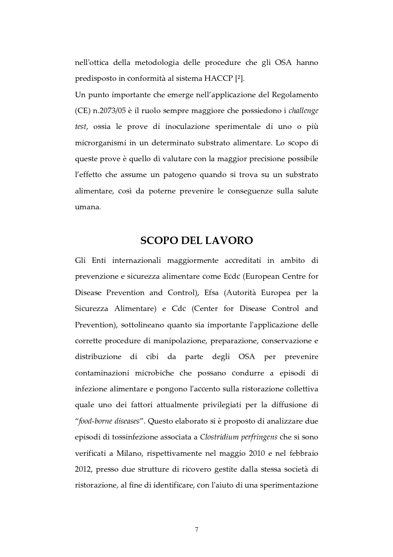Anteprima della tesi: Analisi di episodi di Tossinfezione associata a CLOSTRIDIUM PERFRINGENS verificatisi presso strutture sanitarie nella città di Milano, Pagina 8