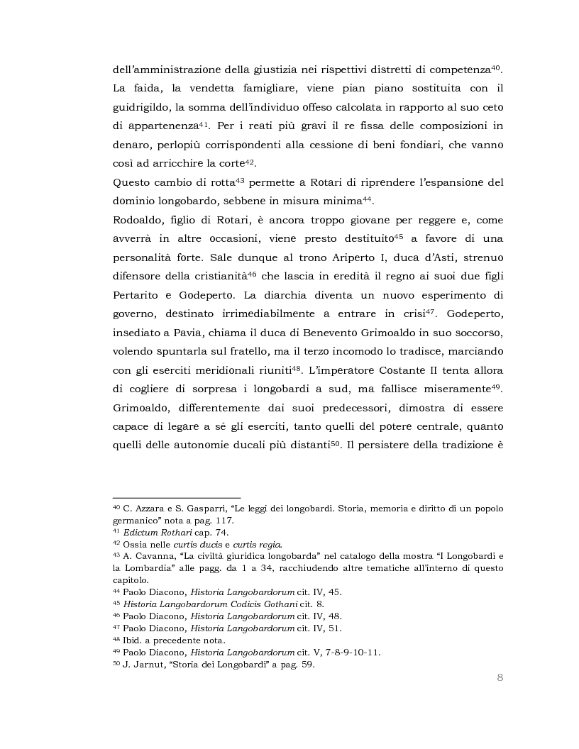 Anteprima della tesi: I Longobardi: tra storia medievale e contemporanea vicenda UNESCO, Pagina 7
