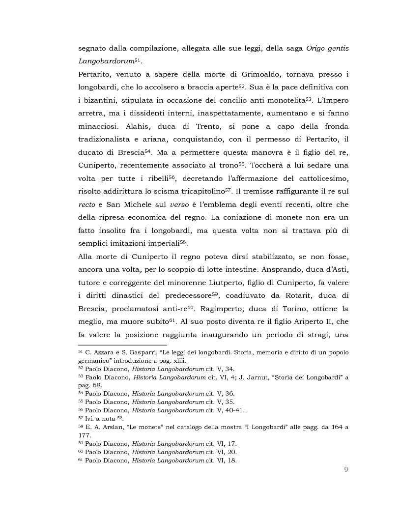 Anteprima della tesi: I Longobardi: tra storia medievale e contemporanea vicenda UNESCO, Pagina 8