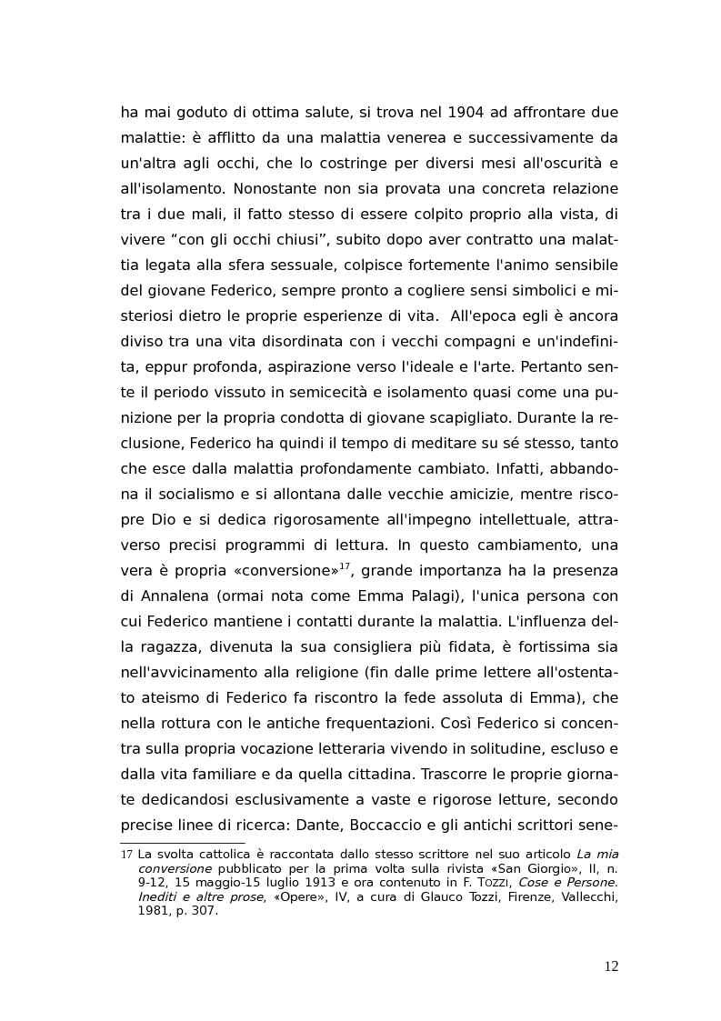 Anteprima della tesi: L'identità femminile nei romanzi di Federico Tozzi, Pagina 11