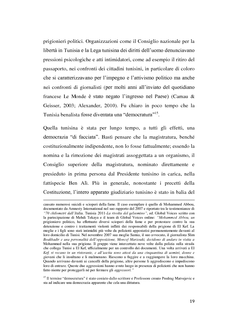 Estratto dalla tesi: La rivolta tunisina e i nuovi media: un caso di indagine qualitativa.