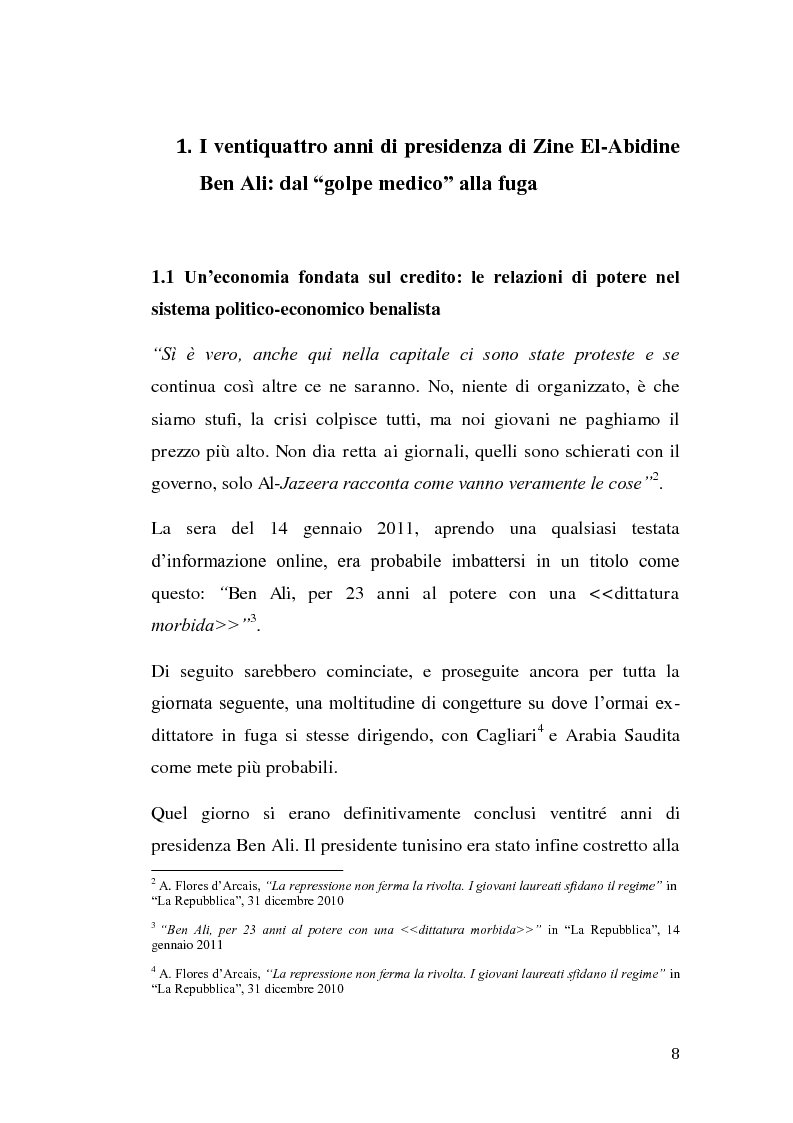 Anteprima della tesi: La rivolta tunisina e i nuovi media: un caso di indagine qualitativa., Pagina 7