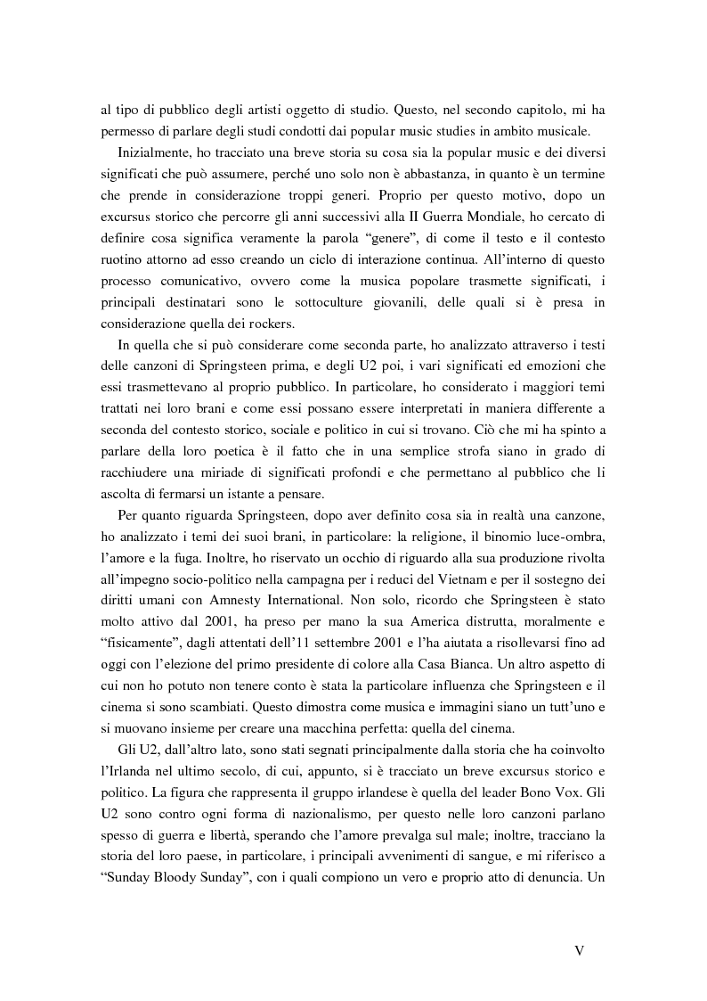Anteprima della tesi: Cultural studies, subcultures e popular music: Bruce Springsteen e gli U2, Pagina 3