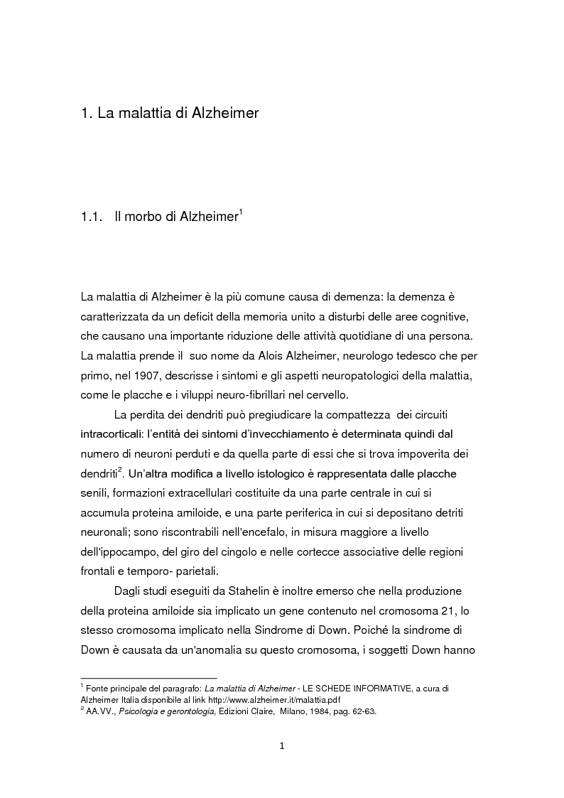 Anteprima della tesi: L'educazione come terapia per le persone con il morbo di Alzheimer, Pagina 4