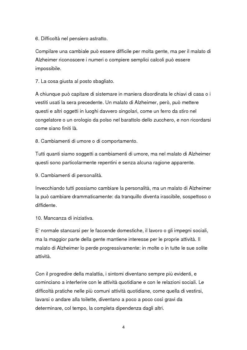 Anteprima della tesi: L'educazione come terapia per le persone con il morbo di Alzheimer, Pagina 7