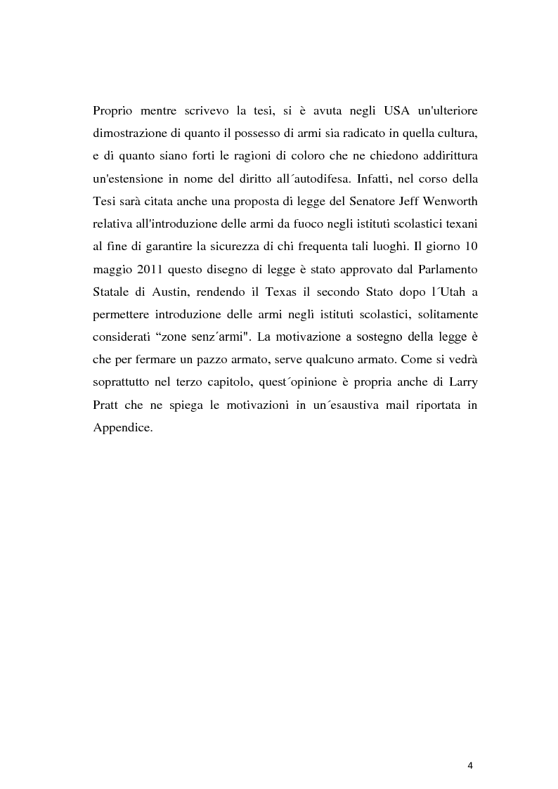 Anteprima della tesi: Secondo emendamento e porto d'armi negli Stati Uniti: un diritto discusso, Pagina 3