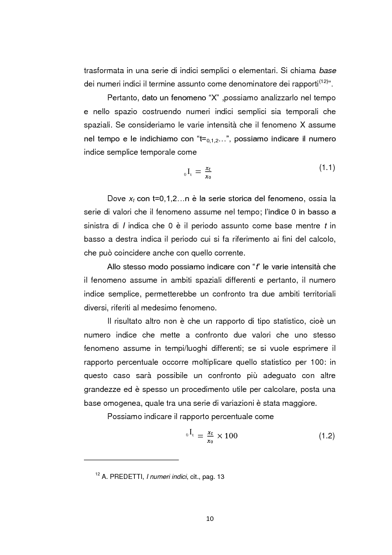 Anteprima della tesi: Indagine sull'evoluzione dei consumi delle famiglie italiane tramite lo studio dei numeri indice dei prezzi al consumo, Pagina 7