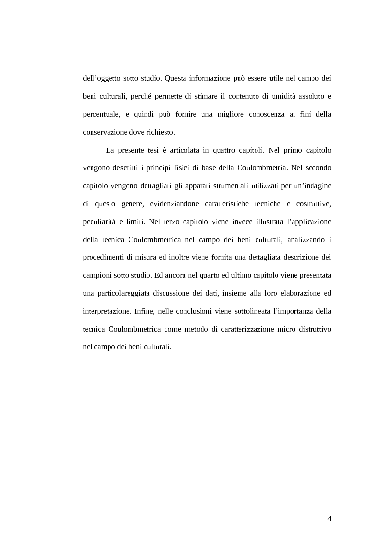 Anteprima della tesi: La coulombmetria per lo studio qualitativo e quantitativo del contenuto d'acqua in reperti archeologici, Pagina 5