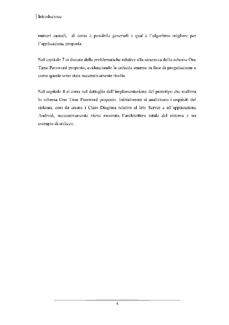 Anteprima della tesi: Progettazione di uno schema di autenticazione OTP tramite la piattaforma Android e la generazione di QR - Code, Pagina 5