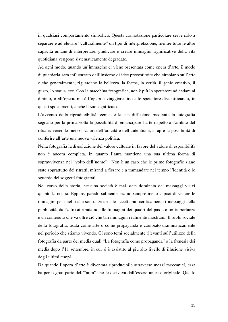 Anteprima della tesi: Identità fotografiche: processi di costruzione della realtà attraverso l'immagine, Pagina 11