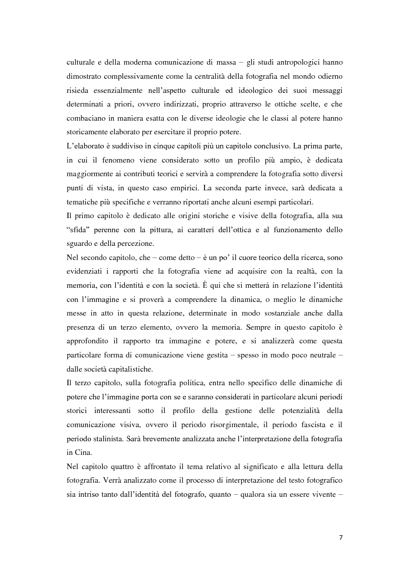Anteprima della tesi: Identità fotografiche: processi di costruzione della realtà attraverso l'immagine, Pagina 3
