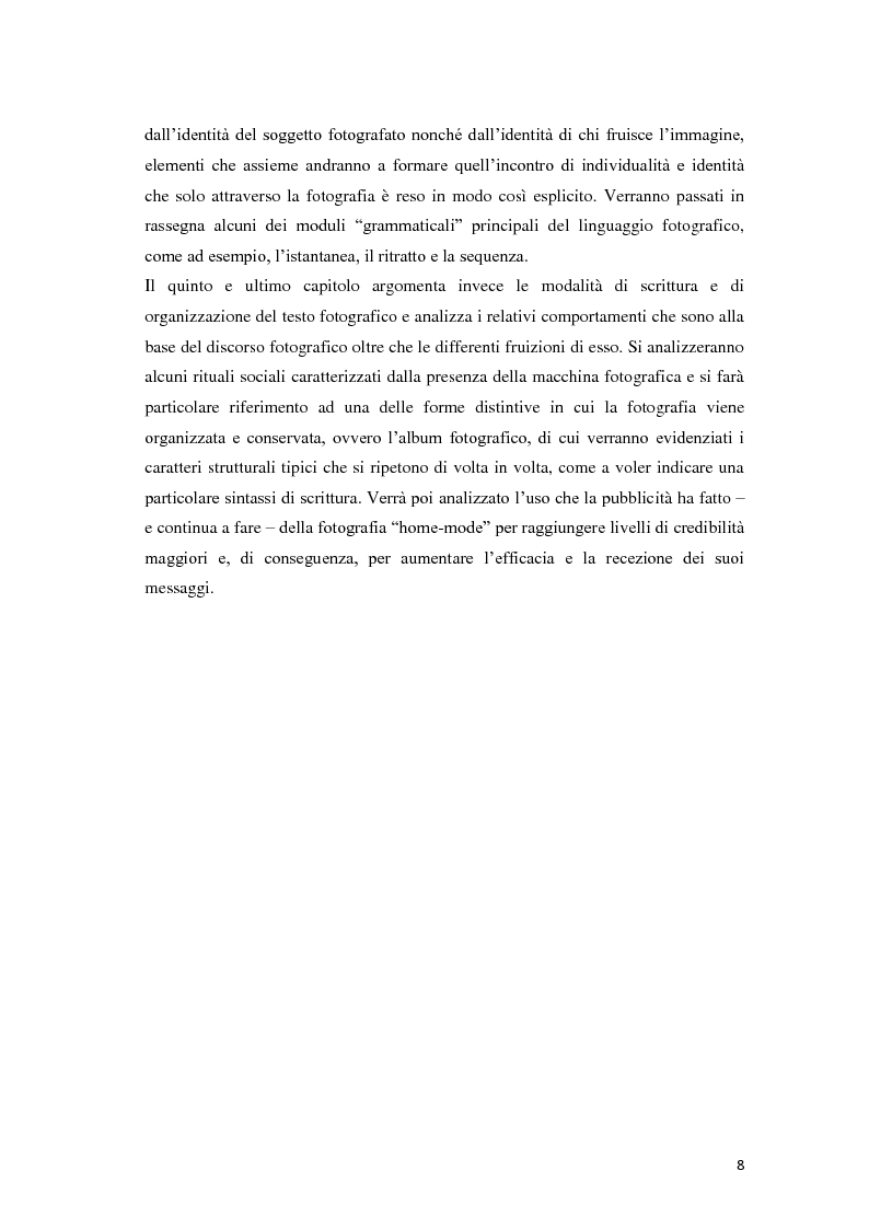 Anteprima della tesi: Identità fotografiche: processi di costruzione della realtà attraverso l'immagine, Pagina 4