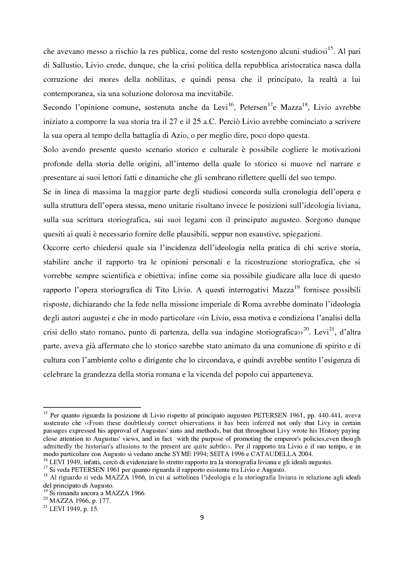 Anteprima della tesi: Livio e i mores della fondazione, Pagina 7