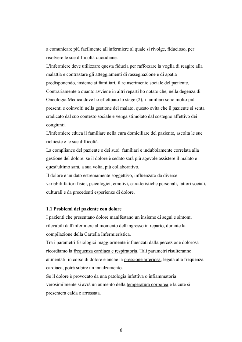 Anteprima della tesi: Il dolore oncologico: rilevazione dei bisogni dei pazienti in una degenza di oncologia medica e potenziale ruolo dell'agopuntura, Pagina 3
