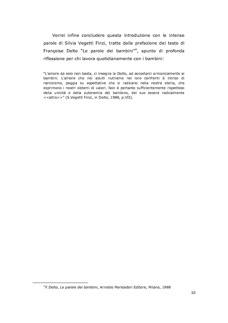 Anteprima della tesi: La consulenza pedagogica all'asilo nido come lettura dei processi e mediazione tra i partners educativi, Pagina 7