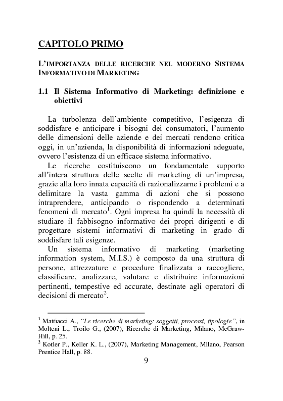 Anteprima della tesi: Ricerche di Marketing su Internet: fonti e attendibilità, Pagina 4