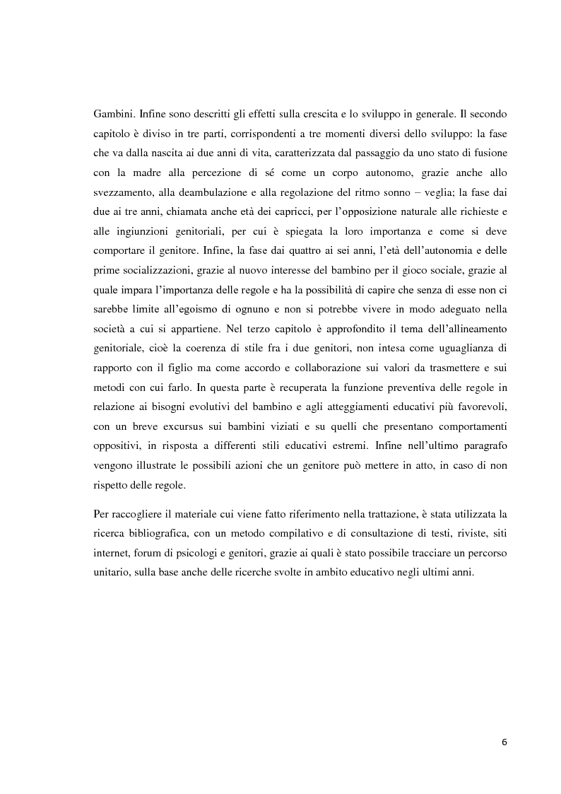 Anteprima della tesi: L'educazione del bambino dalla nascita ai sei anni - Come le regole genitoriali sono necessarie per uno sviluppo armonico della personalità, Pagina 3