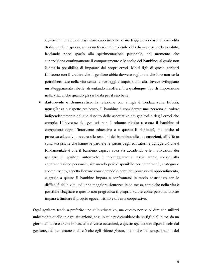 Anteprima della tesi: L'educazione del bambino dalla nascita ai sei anni - Come le regole genitoriali sono necessarie per uno sviluppo armonico della personalità, Pagina 6
