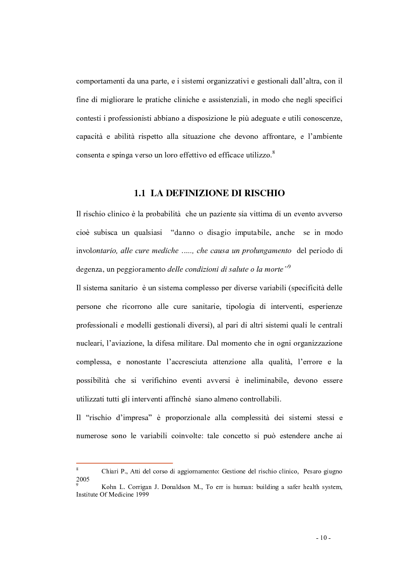 Anteprima della tesi: Indagine di incidenza sulle polmoniti associate a ventilazione assistita nell’ambito del programma di gestione del rischio clinico dell’Azienda Ospedaliera di Pesaro, Pagina 8