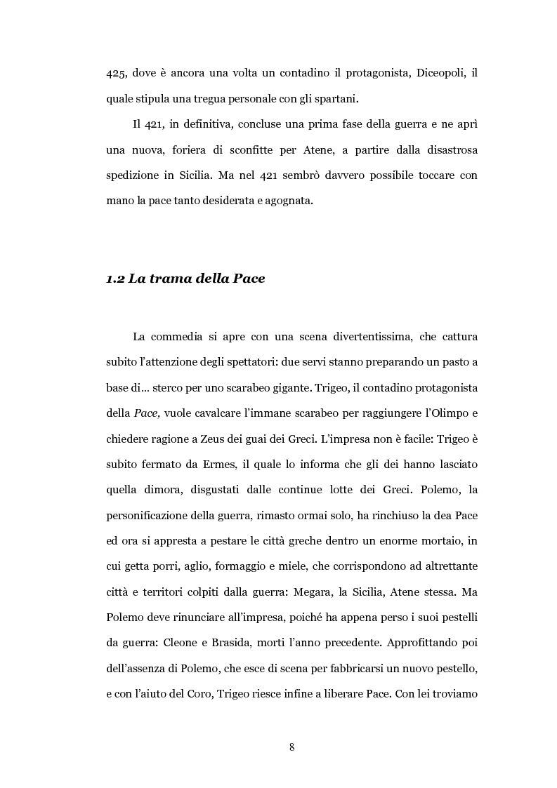 Anteprima della tesi: Il teatro contro la guerra: la "Pace" di Aristofane, Pagina 5