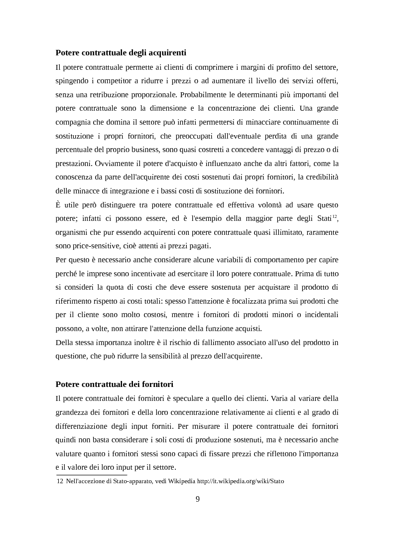 Estratto dalla tesi: Analisi del settore smartphone attraverso il modello delle cinque forze competitive