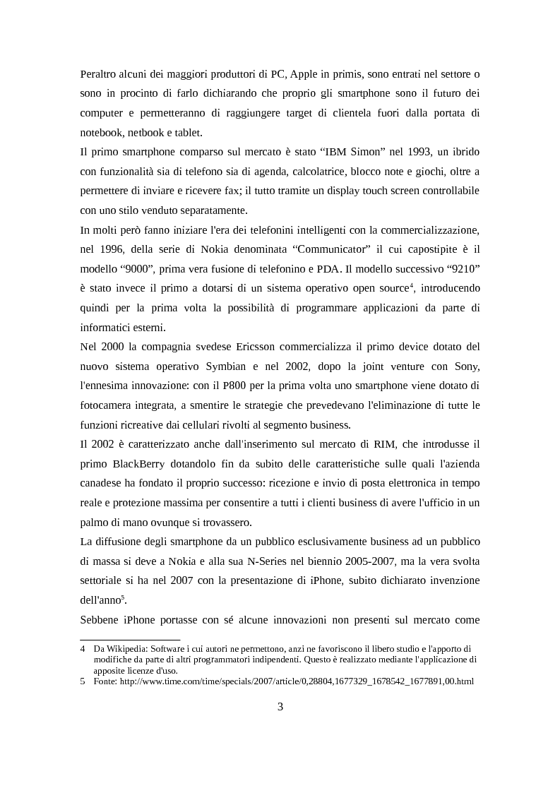 Anteprima della tesi: Analisi del settore smartphone attraverso il modello delle cinque forze competitive, Pagina 4
