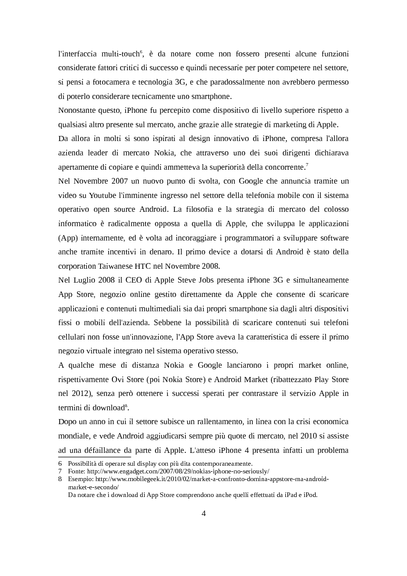 Anteprima della tesi: Analisi del settore smartphone attraverso il modello delle cinque forze competitive, Pagina 5