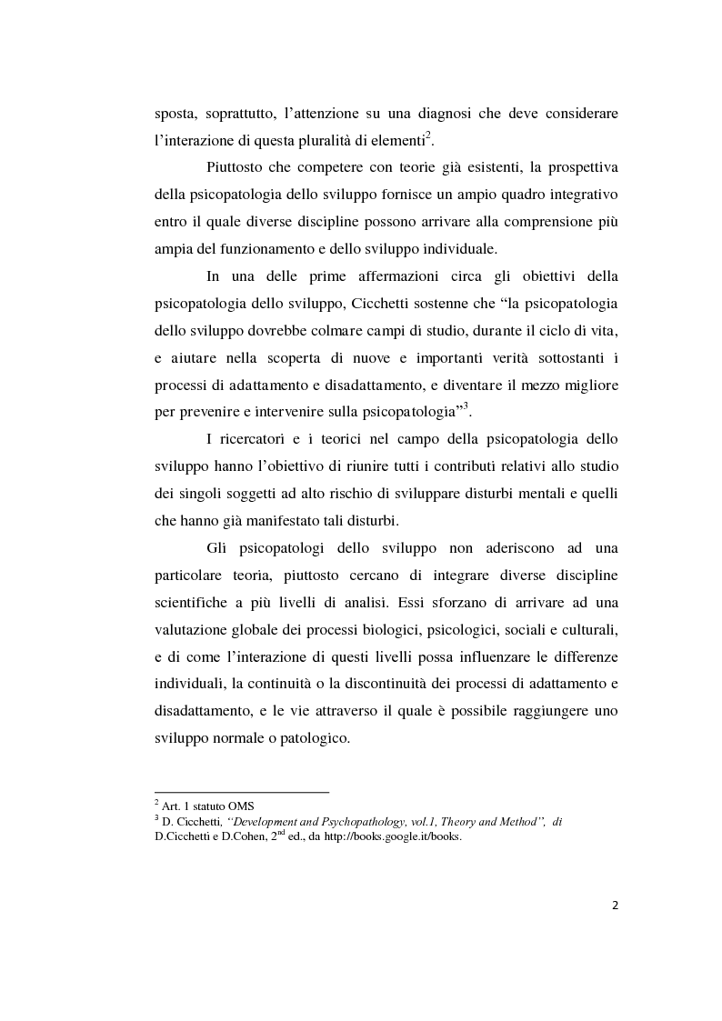 Anteprima della tesi: Origini storiche e prospettive nell'ambito della “developmental psychopathology”, Pagina 6