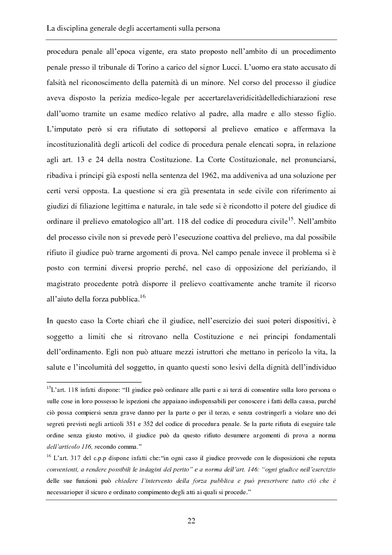 Anteprima della tesi: Gli accertamenti sulla persona nel processo penale, Pagina 13