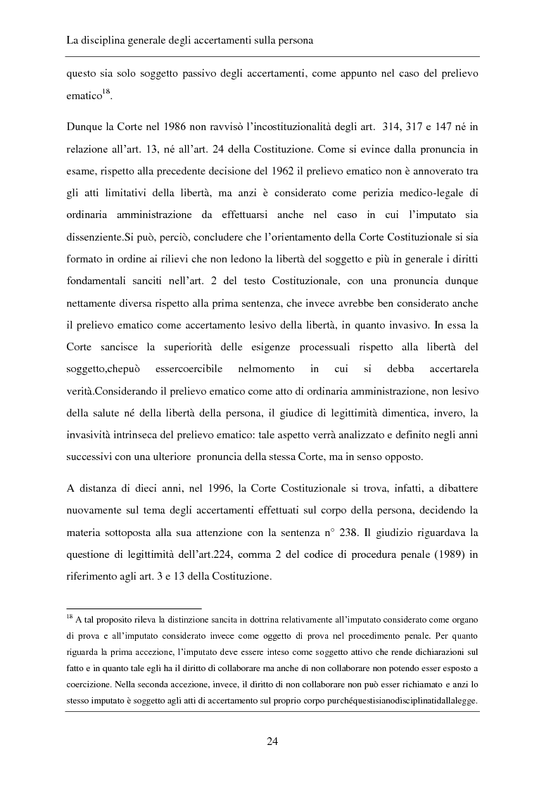 Anteprima della tesi: Gli accertamenti sulla persona nel processo penale, Pagina 15