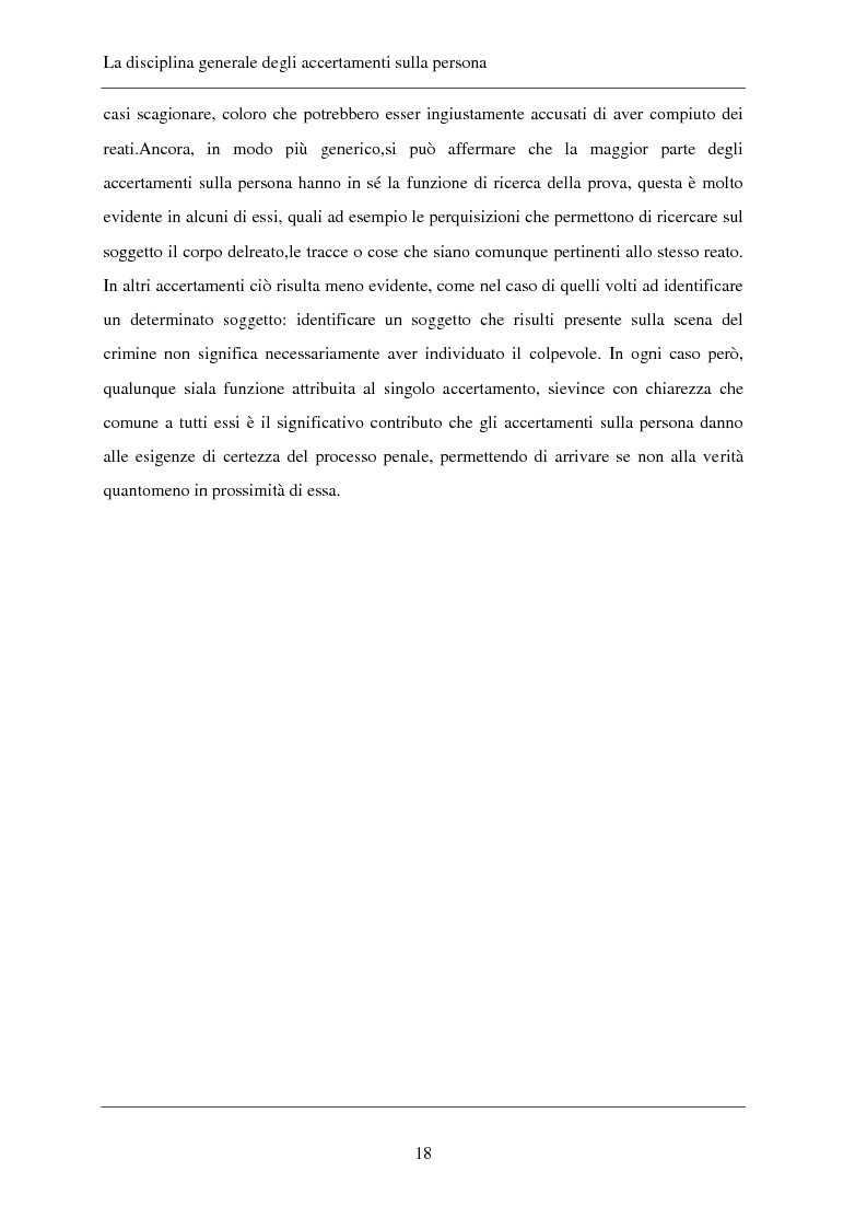 Anteprima della tesi: Gli accertamenti sulla persona nel processo penale, Pagina 9