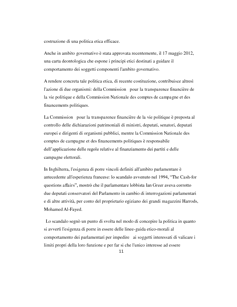 Anteprima della tesi: L'etica parlamentare: tendenze a confronto., Pagina 7