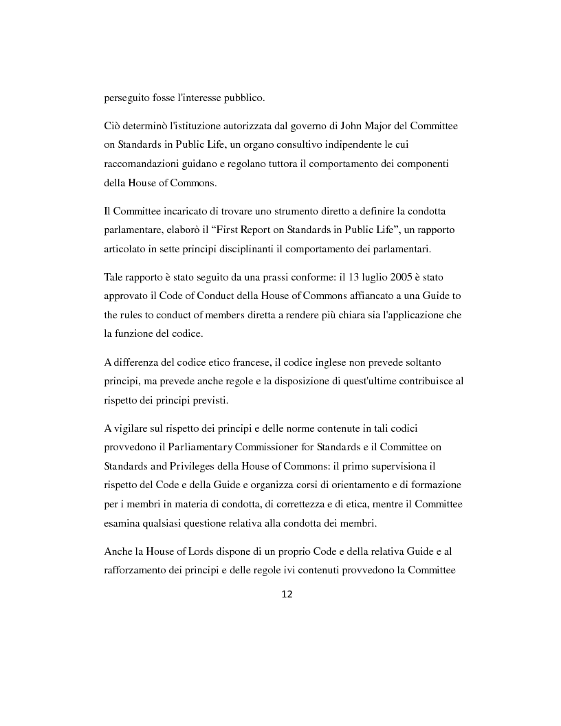 Anteprima della tesi: L'etica parlamentare: tendenze a confronto., Pagina 8