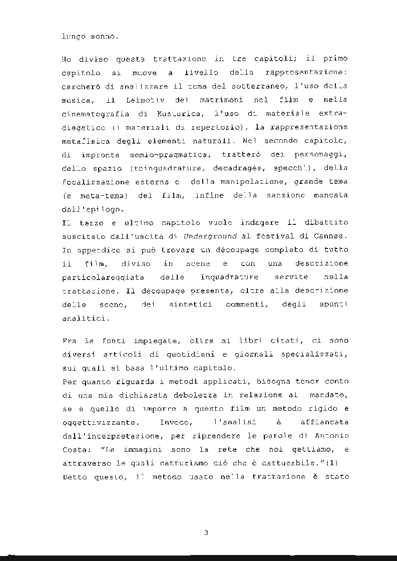 Anteprima della tesi: ''Underground'' di Emir Kusturica: comunicazione e manipolazione, Pagina 4