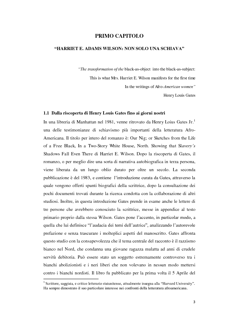 Anteprima della tesi: "Our Nig" di Harriet Wilson, Pagina 3