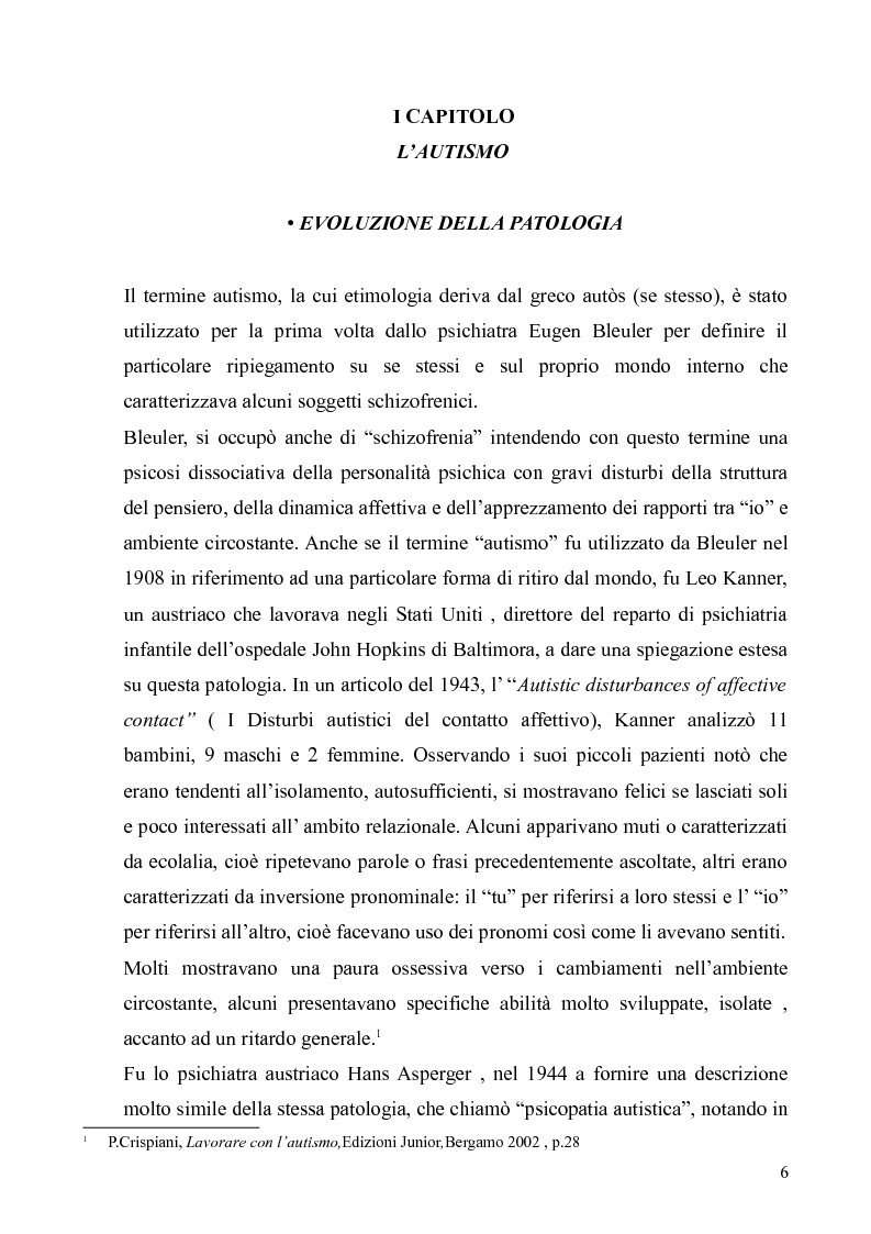 Anteprima della tesi: Innovazioni nel trattamento psicopedagogico dell'autismo: il metodo A.B.A, Pagina 5