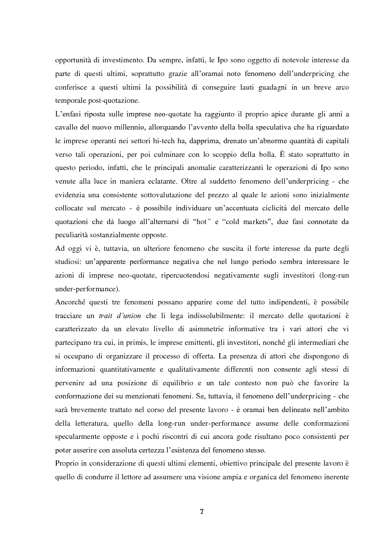 Anteprima della tesi: La performance di lungo periodo delle Initial public offerings, Pagina 3