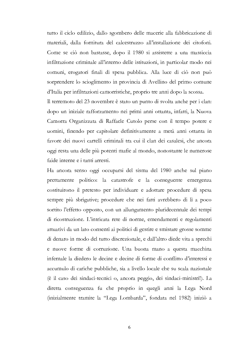 Anteprima della tesi: Irpinia Anno Zero. Come il terremoto del 1980 ha cambiato l’economia del territorio negli ultimi trent’anni, Pagina 3